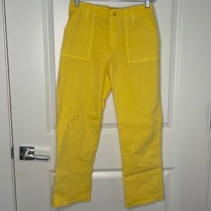 Lucky Brand Yellow Wide Capri Pants